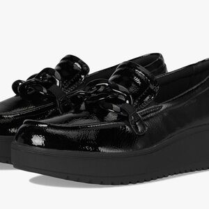 Clarks Shiny Black Loafers for Women